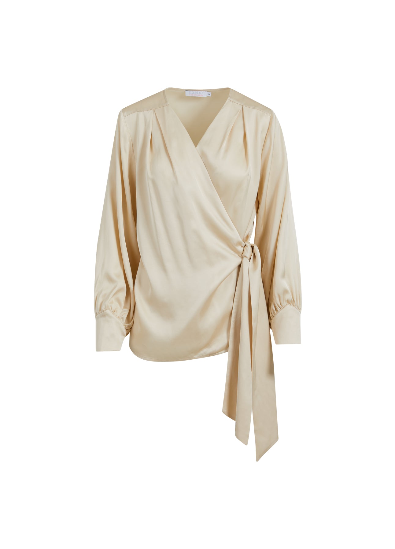 Coster Copenhagen BLOUSE W. WRAP EFFECT Shirt/Blouse Creme - 351