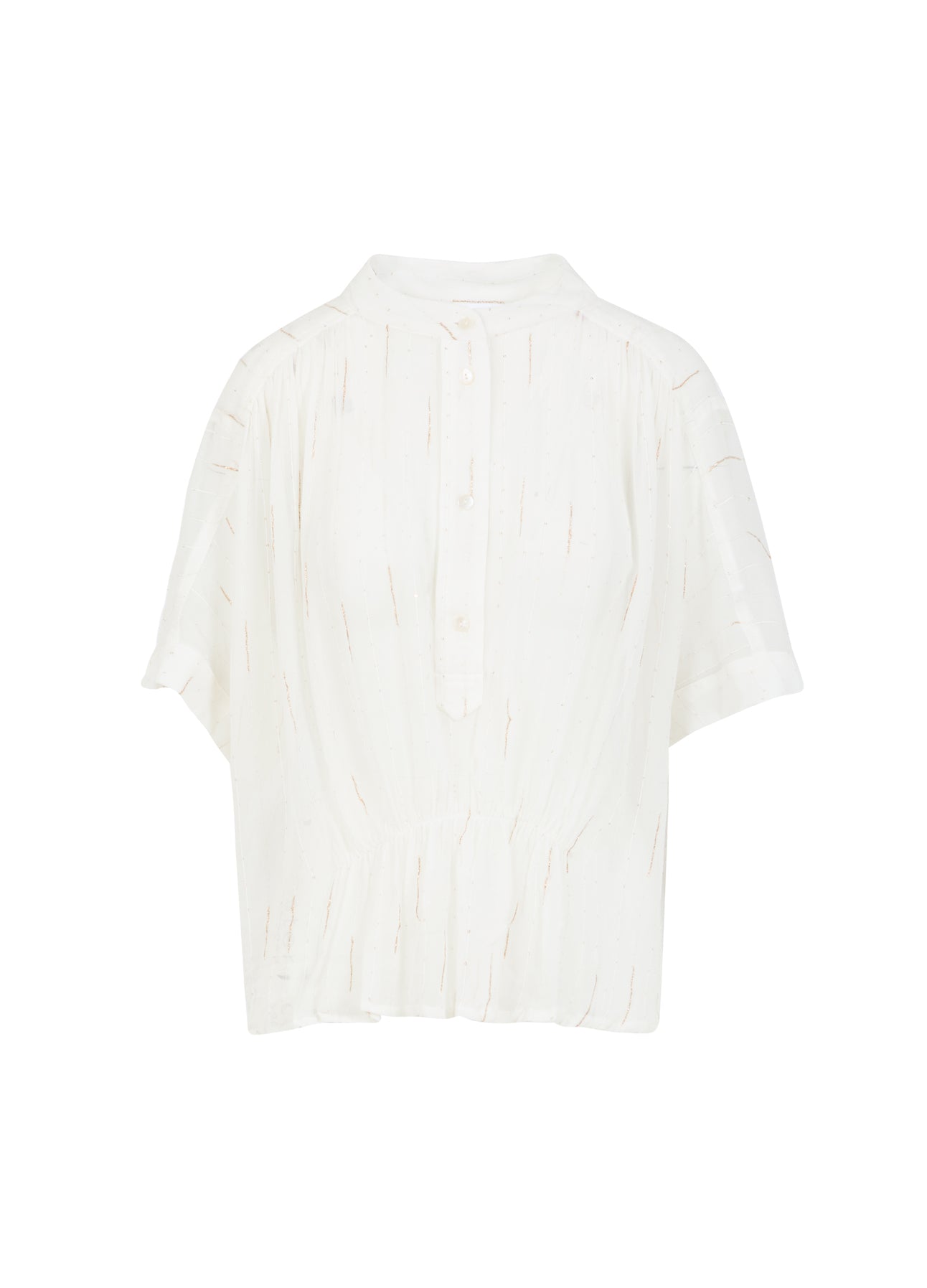 Coster Copenhagen BLOUSE WITH DETAILS Shirt/Blouse Creme/gold lurex - 290