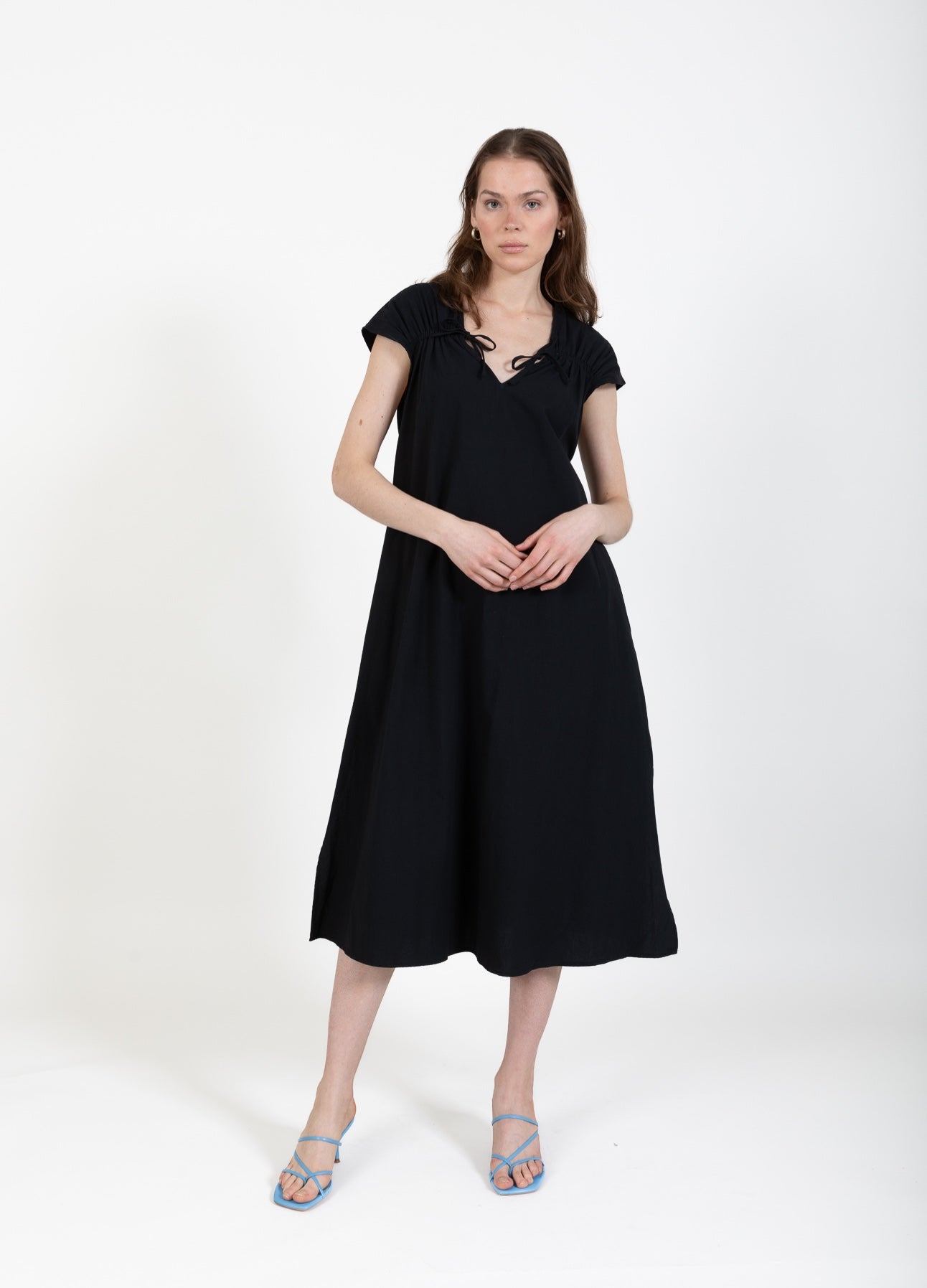 CC Heart CC HEART ALIZA DRESS WITH GATHERINGS Dress Black - 100