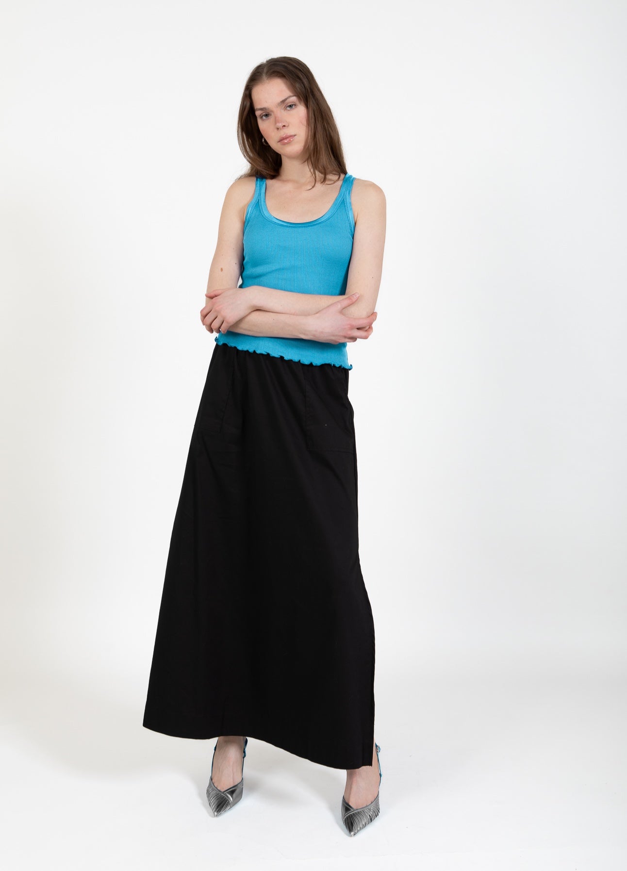 CC Heart CC HEART SILK TOP Top - Short sleeve Blue lagune - 518