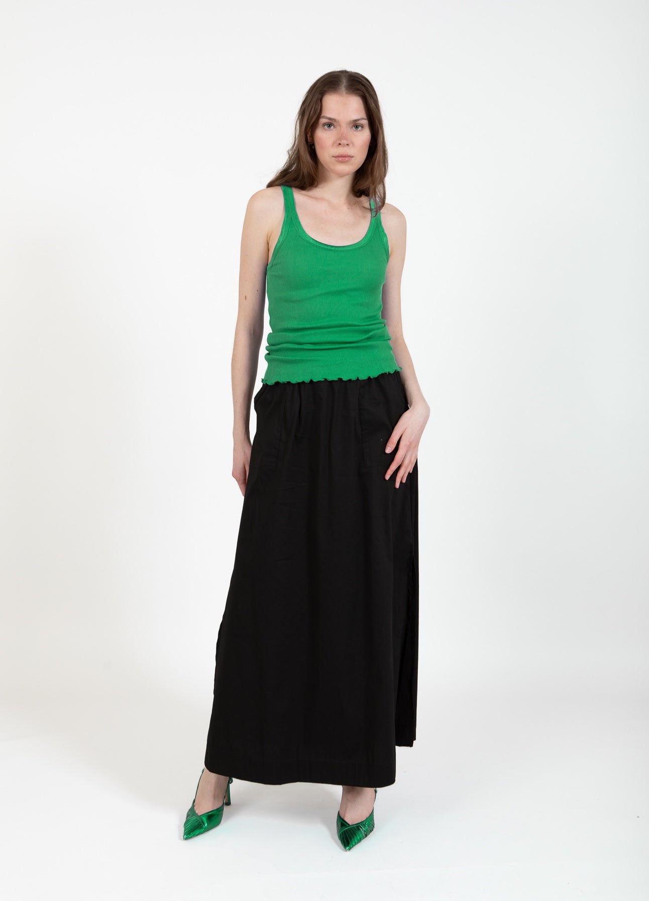 CC Heart CC HEART SILK TOP Top - Short sleeve Emerald green - 402