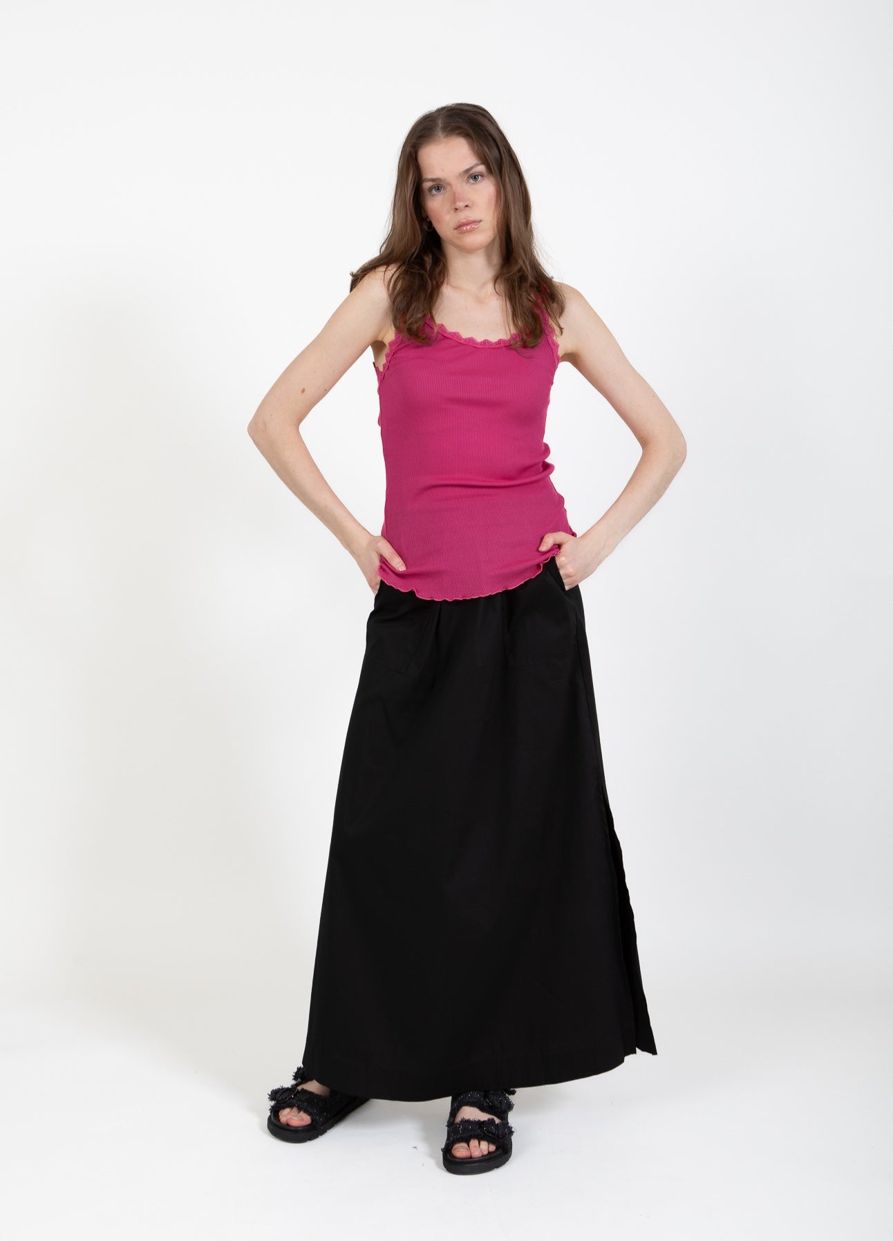 CC Heart CC HEART SILK SLEEVELESS WITH LACE Top - Short sleeve Berry - 693