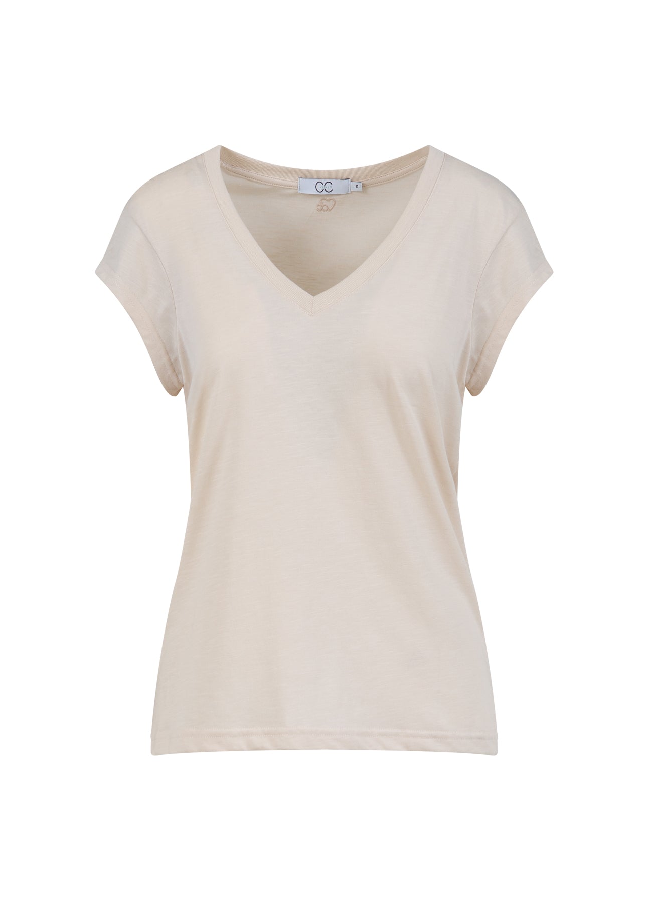 CC Heart CC Heart V-NECK T-SHIRT T-Shirt Creme - 241