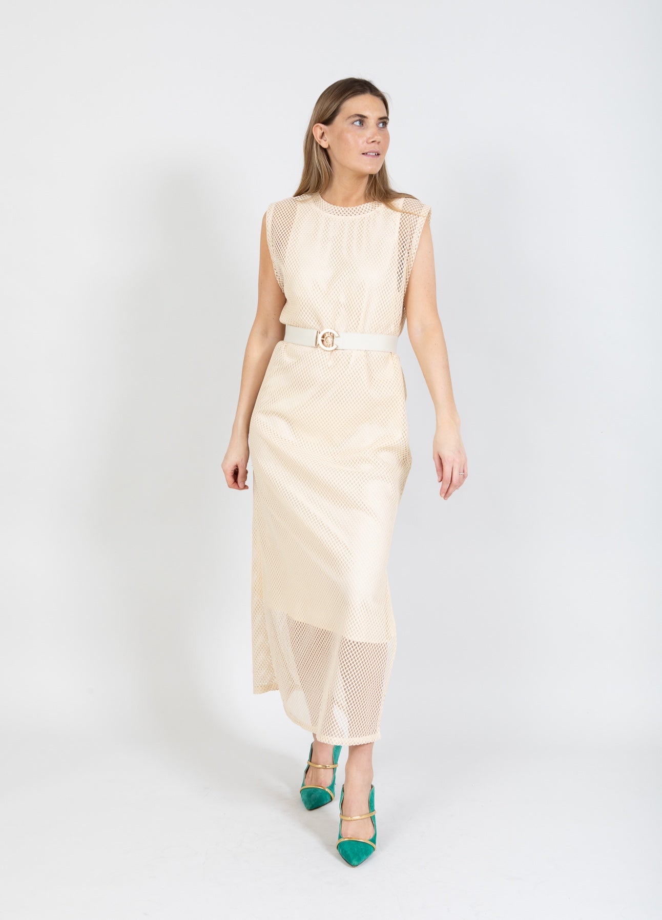 Coster Copenhagen MESH DRESS Dress Creme - 241