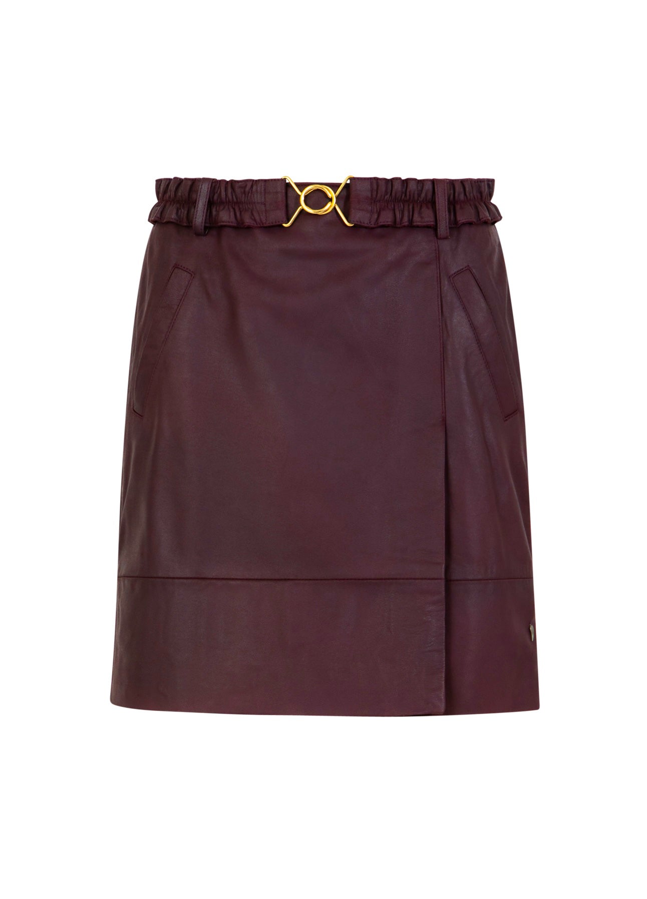 Coster Copenhagen LEATHER SKIRT Skirt Bordeaux - 653