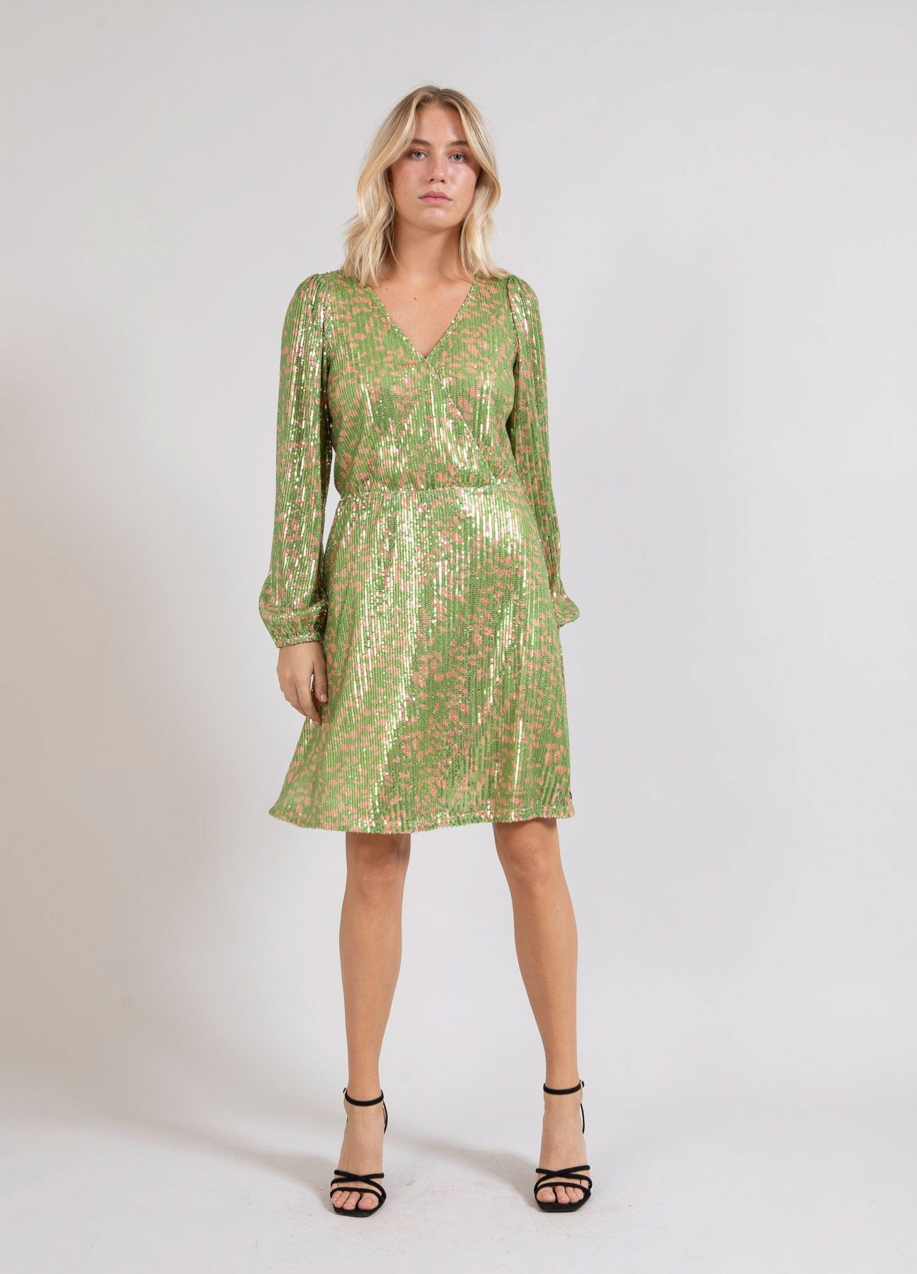 Coster Copenhagen  SEQUIN DRESS W. PRINT Dress Green sequins - 425