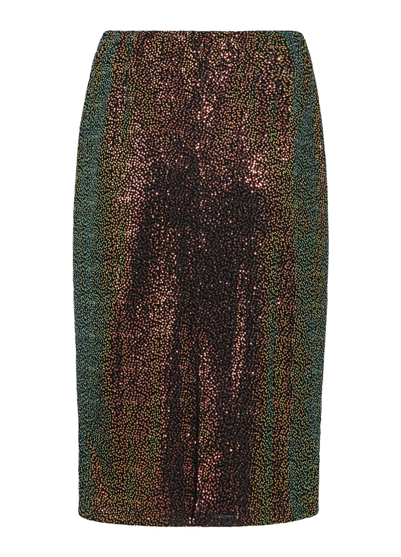 Coster Copenhagen SEQUIN SKIRT W. LACE Skirt Multi color sequins - 942