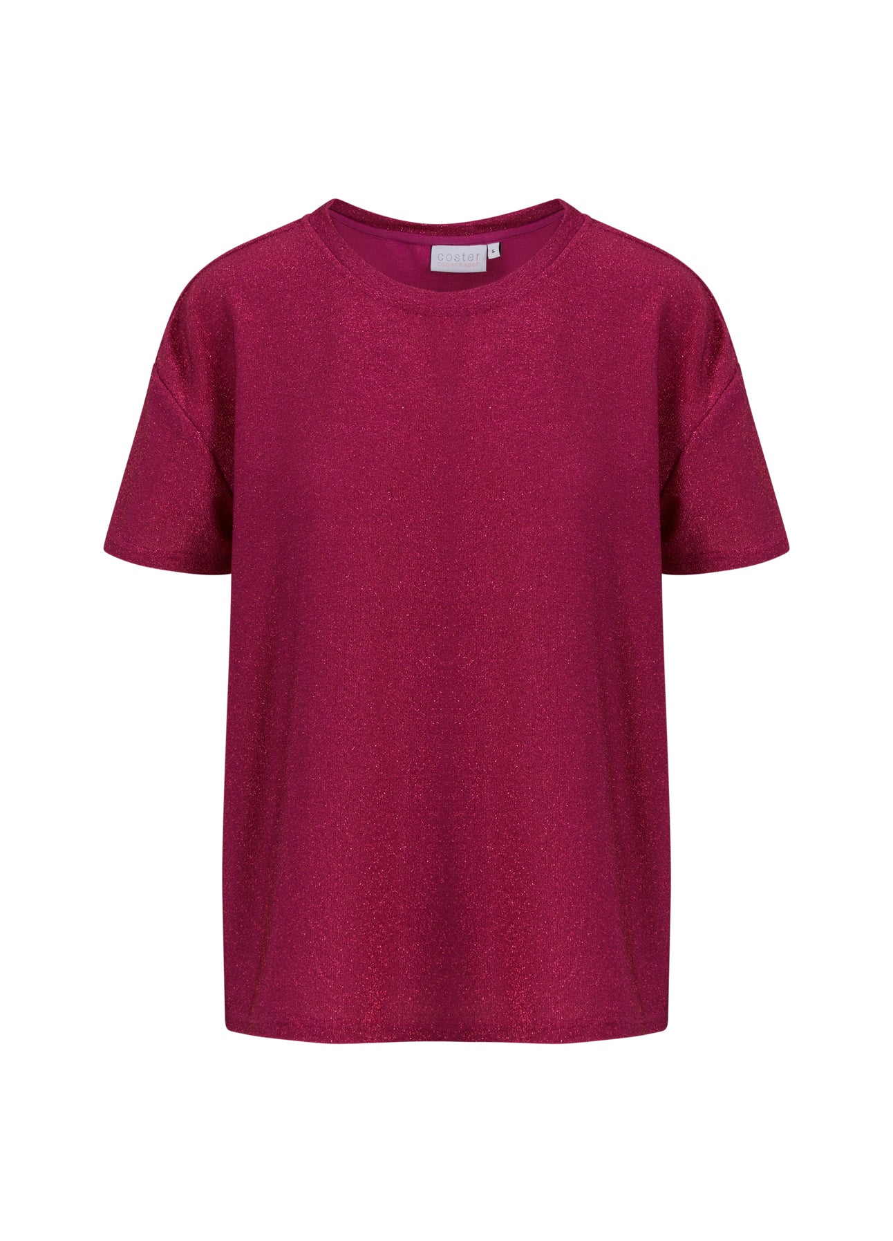 Coster Copenhagen SHIMMER TEE Top - Short sleeve Pink shimmer - 628