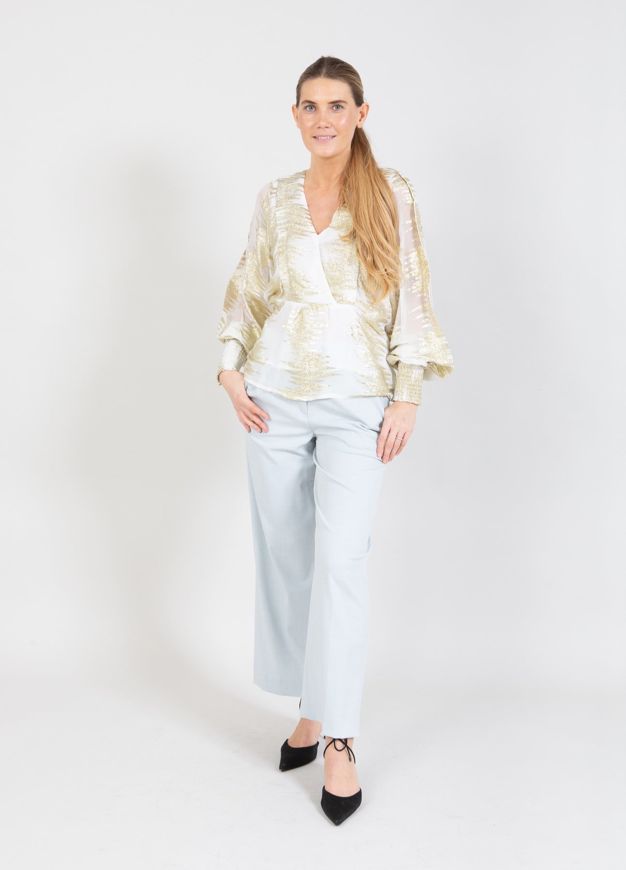 Coster Copenhagen SHIRT WITH LUREX PATTERN Shirt/Blouse Lurex zig zag - 223