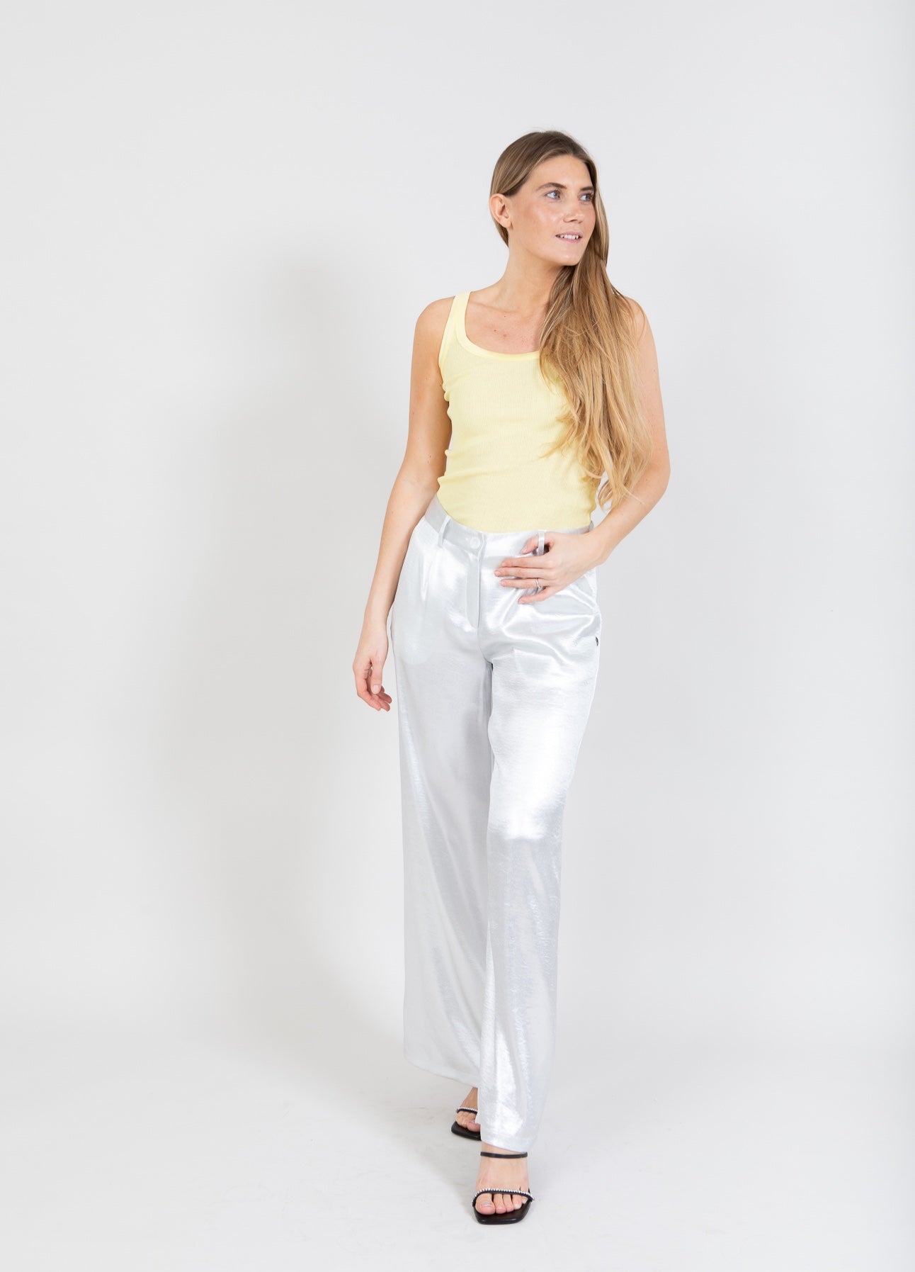 Coster Copenhagen SILVER TROUSERS - PETRA FIT Pants Silver - 252