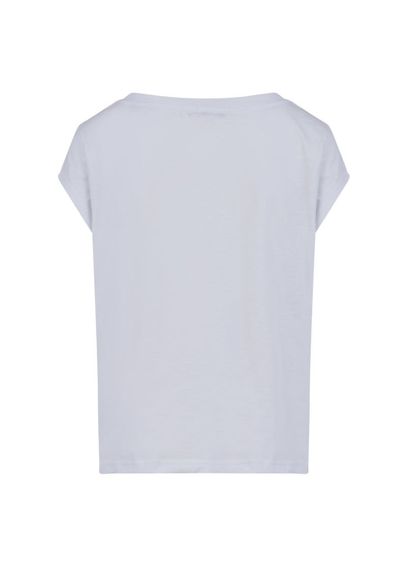 Coster Copenhagen T-SHIRT WITH COSTER PRINT - CAP SLEEVE T-Shirt White - 200