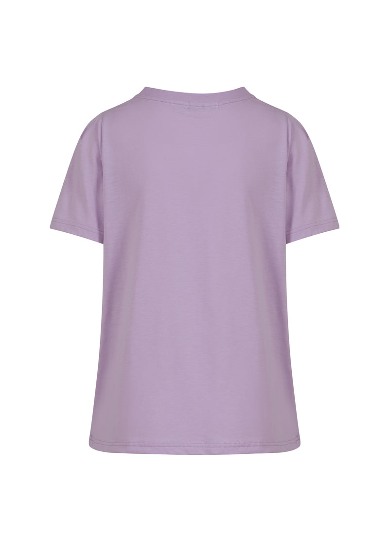 Coster Copenhagen T-SHIRT WITH PLEATS T-Shirt Lavender - 824