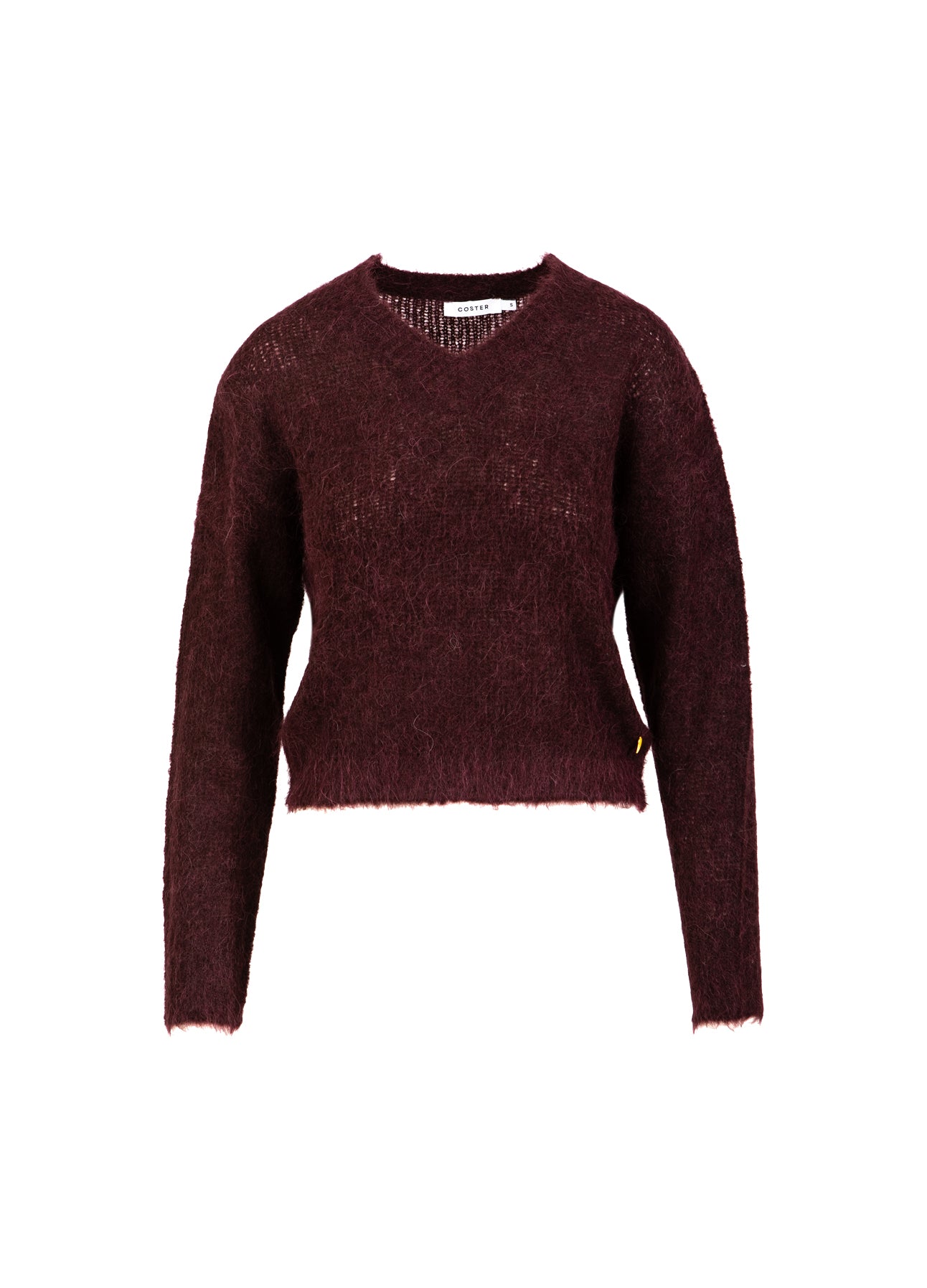 Coster Copenhagen V-NECK KNIT IN ALPACA Knitwear Bordeaux - 653