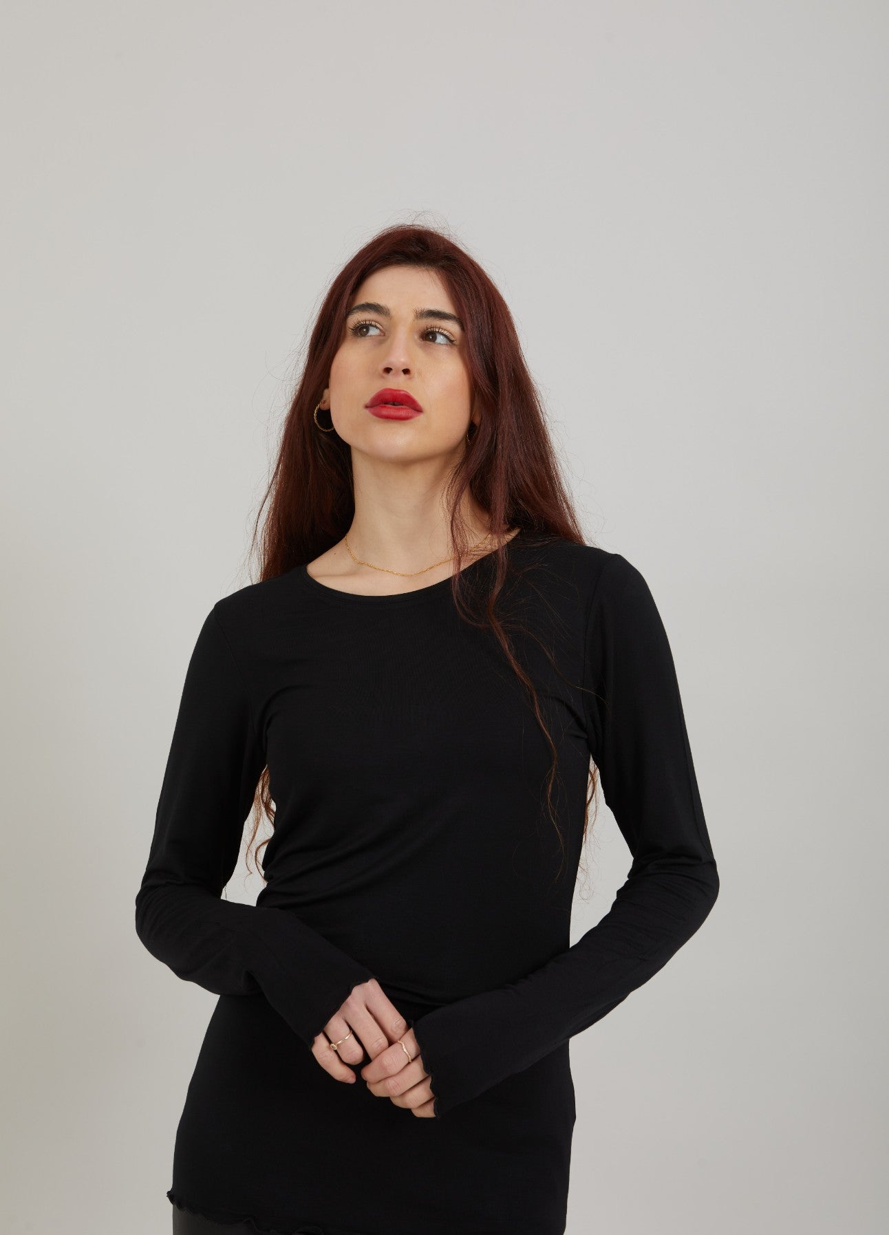 CC Heart CC HEART LONG SLEEVE TOP Shirt/Blouse Black - 100