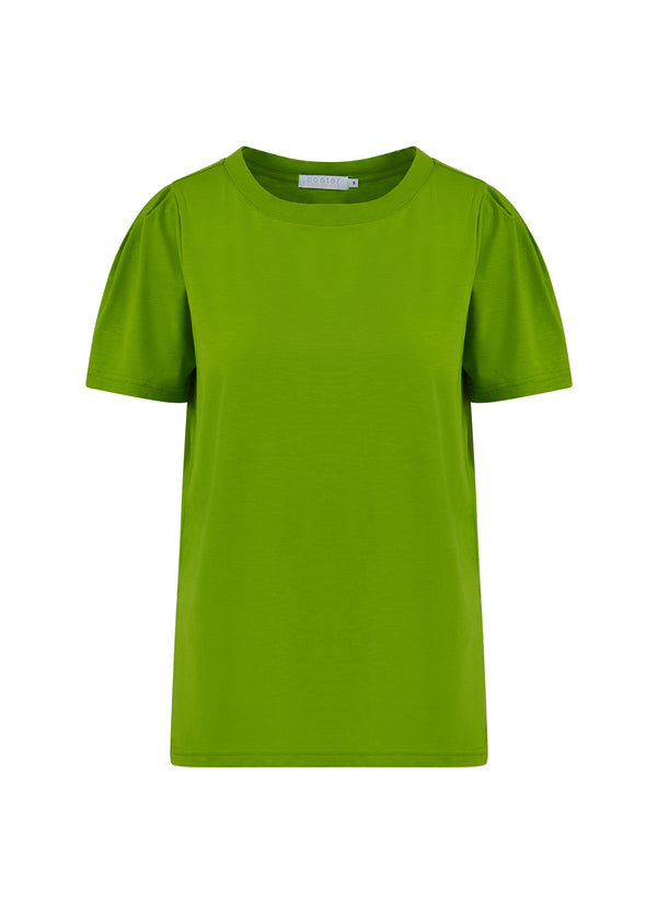 Coster Copenhagen T-SHIRT W. PLEATS T-Shirt Flashy green - 459