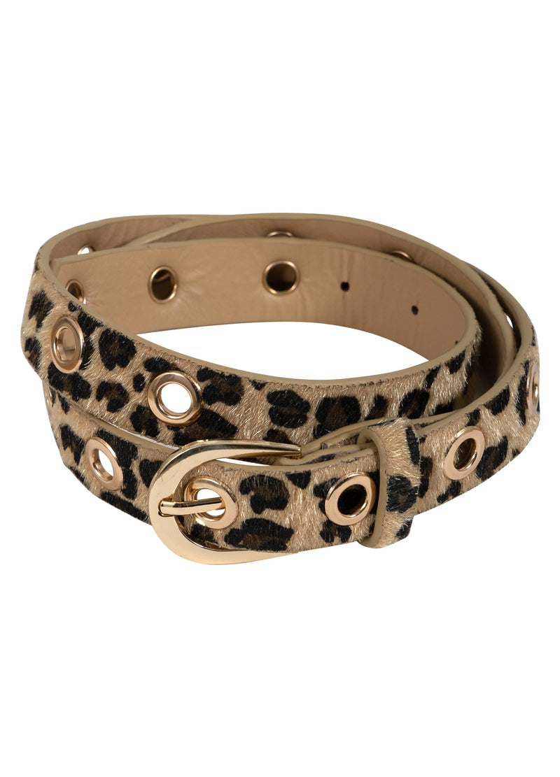 Coster Copenhagen ANIMAL PRINT BELT Accessories Leopard fur - 918