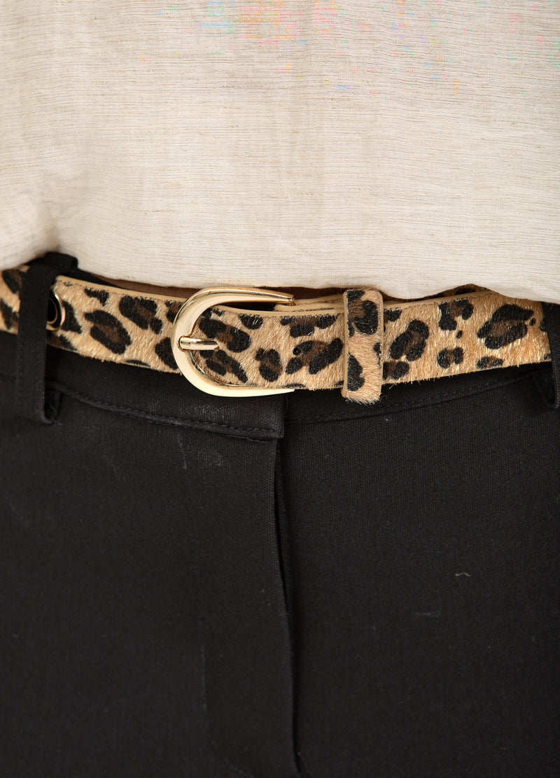 Coster Copenhagen ANIMAL PRINT BELT Accessories Leopard fur - 918