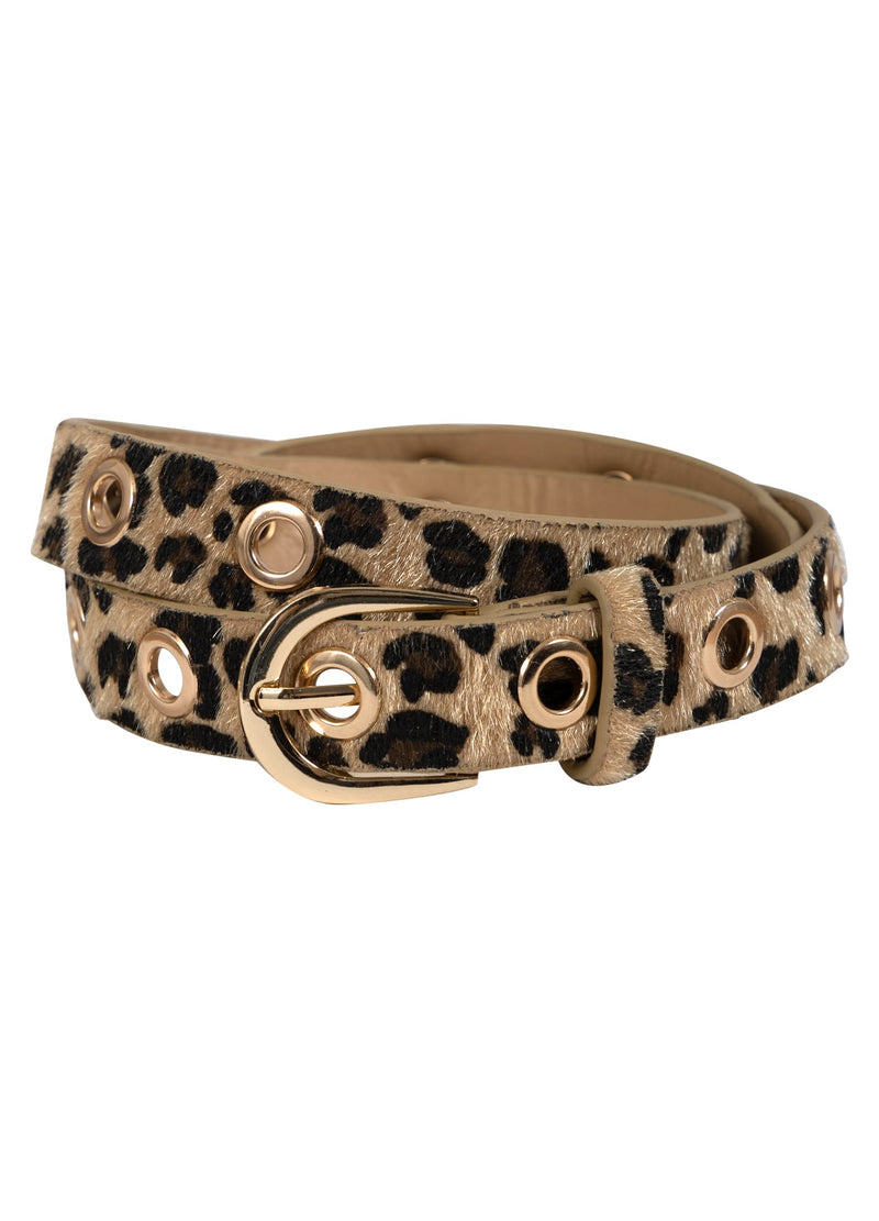 Coster Copenhagen ANIMAL PRINT BELT Accessories Leopard fur - 918