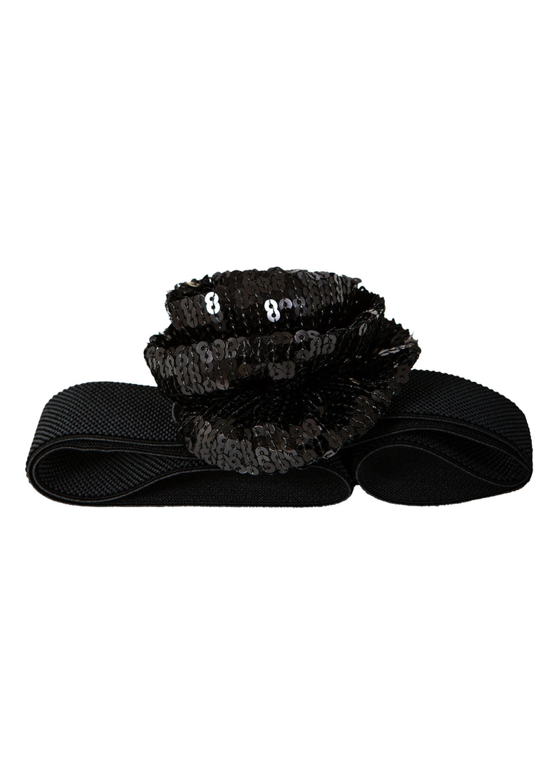 Coster Copenhagen BELT WITH SEQUIN FLOWER Accessories Black - 100