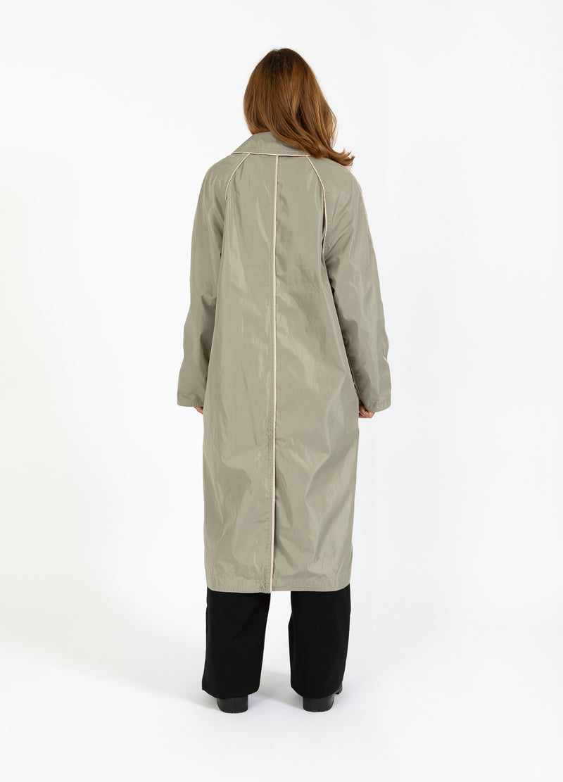 Coster Copenhagen BINDED TRENCHCOAT Outerwear Mud army - 359