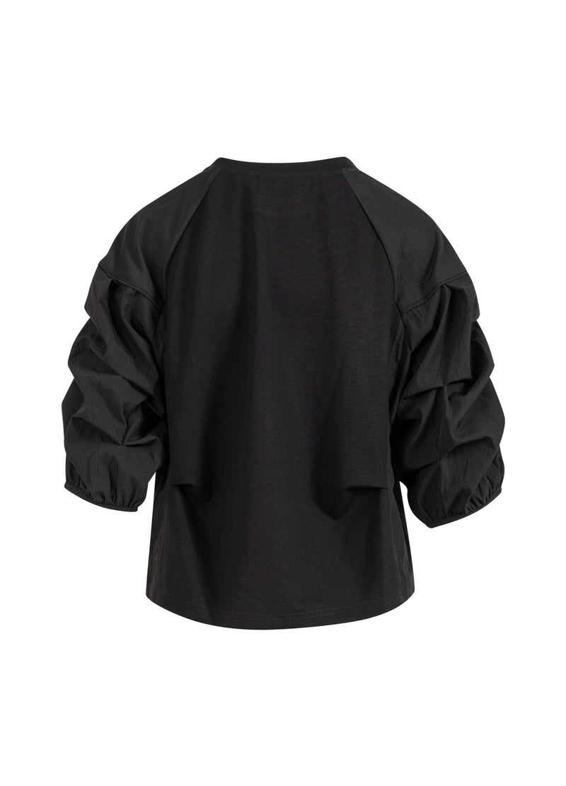 Coster Copenhagen BLOUSE MIX WITH PUFFY SLEEVES Shirt/Blouse Black - 100