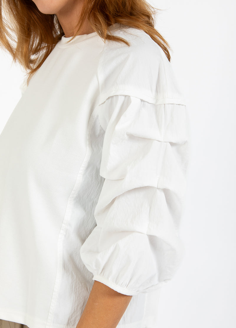 Coster Copenhagen BLOUSE MIX WITH PUFFY SLEEVES Shirt/Blouse Off-white - 202