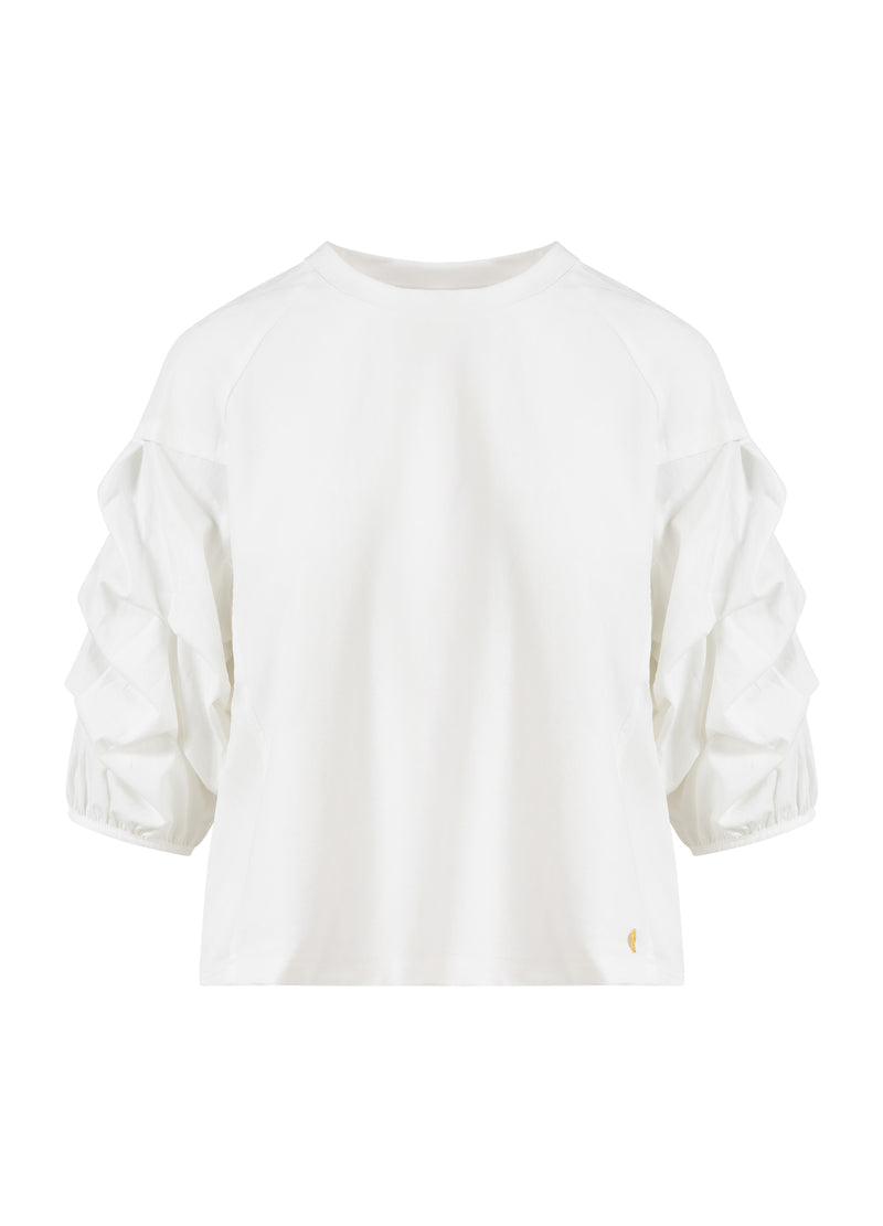 Coster Copenhagen BLOUSE MIX WITH PUFFY SLEEVES Shirt/Blouse Off-white - 202