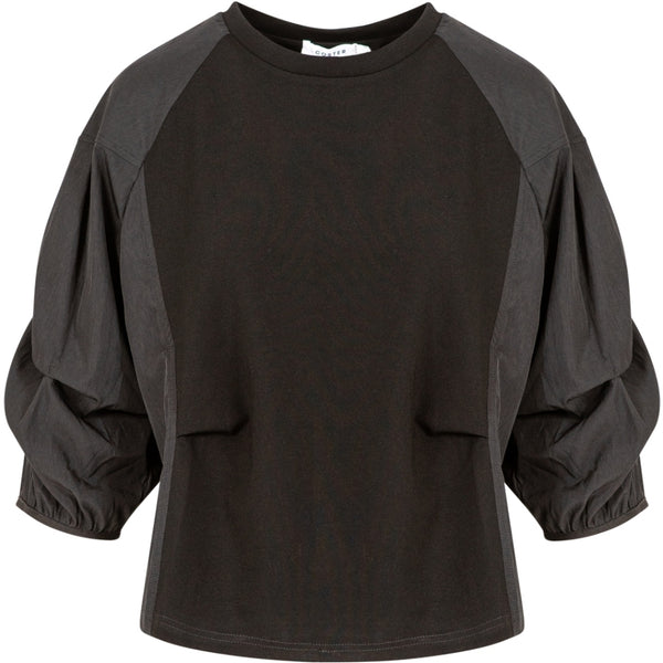 Coster Copenhagen BLOUSE MIX WITH PUFFY SLEEVES Shirt/Blouse Black - 100