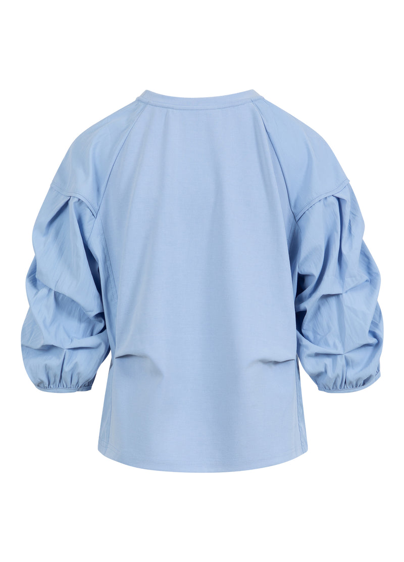 Coster Copenhagen BLOUSE MIX WITH PUFFY SLEEVES Shirt/Blouse Light blue - 248