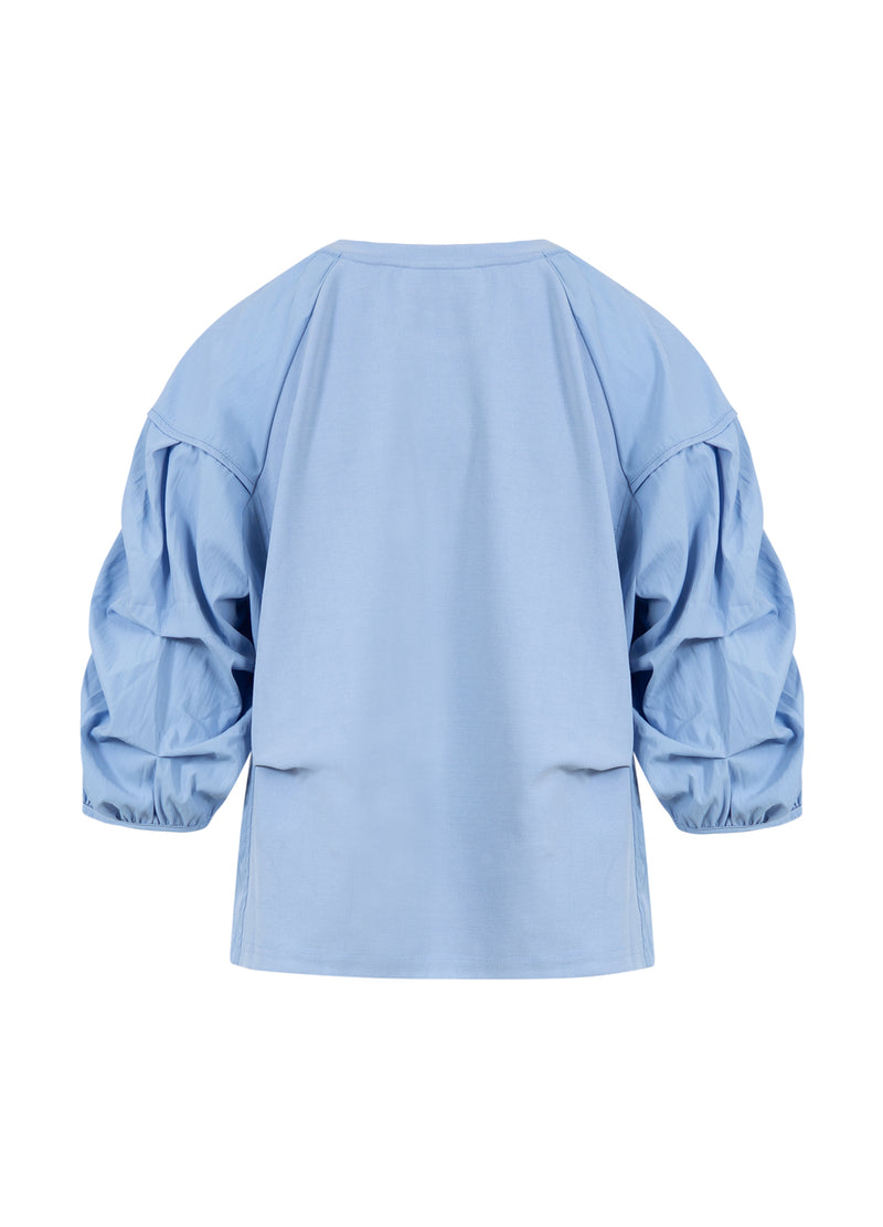 Coster Copenhagen BLOUSE MIX WITH PUFFY SLEEVES Shirt/Blouse Light blue - 248