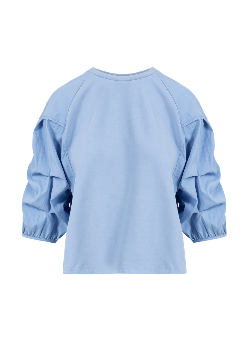 Coster Copenhagen BLOUSE MIX WITH PUFFY SLEEVES Shirt/Blouse Light blue - 248