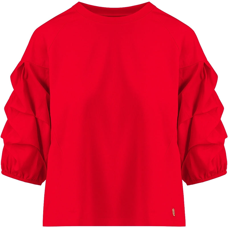 Coster Copenhagen BLOUSE MIX WITH PUFFY SLEEVES Shirt/Blouse Red - 600