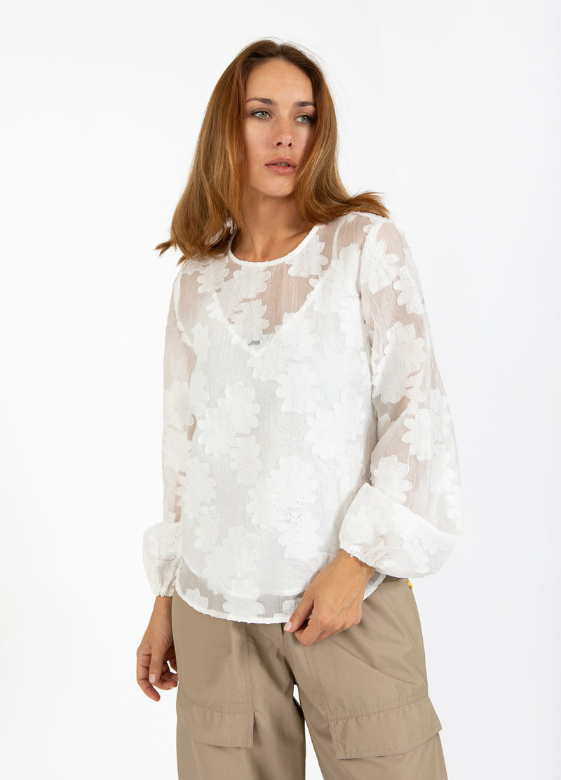 Coster Copenhagen BLOUSE WITH BALLON SLEEVES Shirt/Blouse White - 200