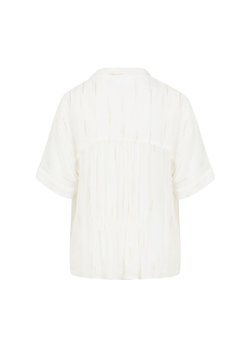 Coster Copenhagen BLOUSE WITH DETAILS Shirt/Blouse Creme/gold lurex - 290
