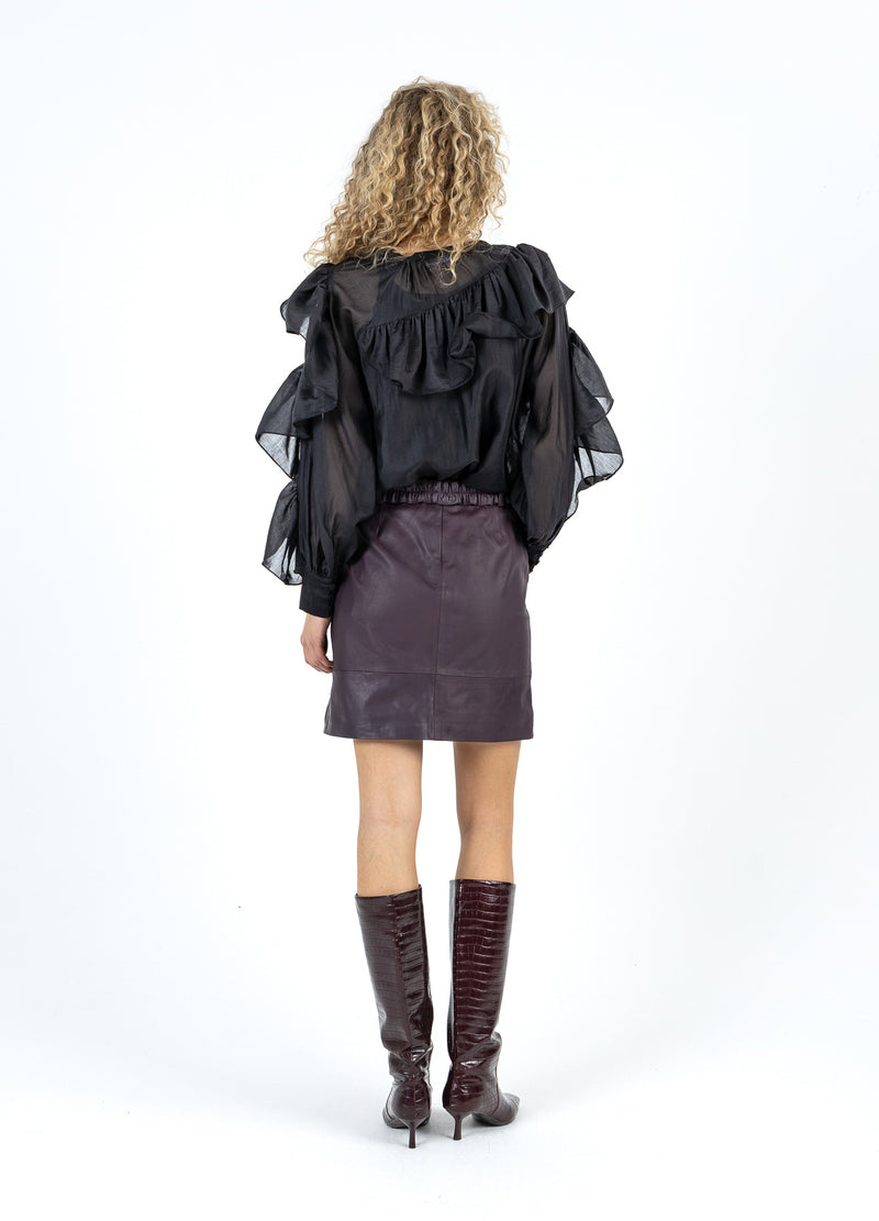 Coster Copenhagen BLOUSE WITH RUFFLES Shirt/Blouse Black - 100