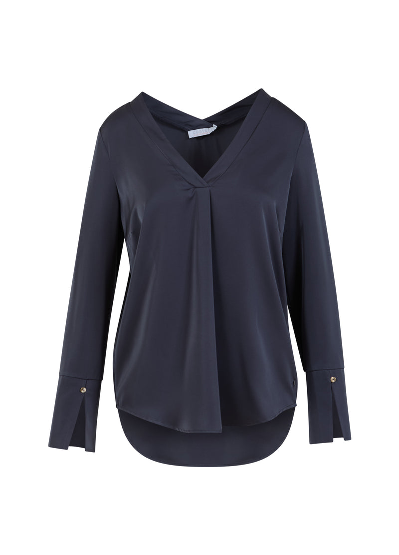 Coster Copenhagen BLOUSE WITH V-NECK Shirt/Blouse Dark grey - 158