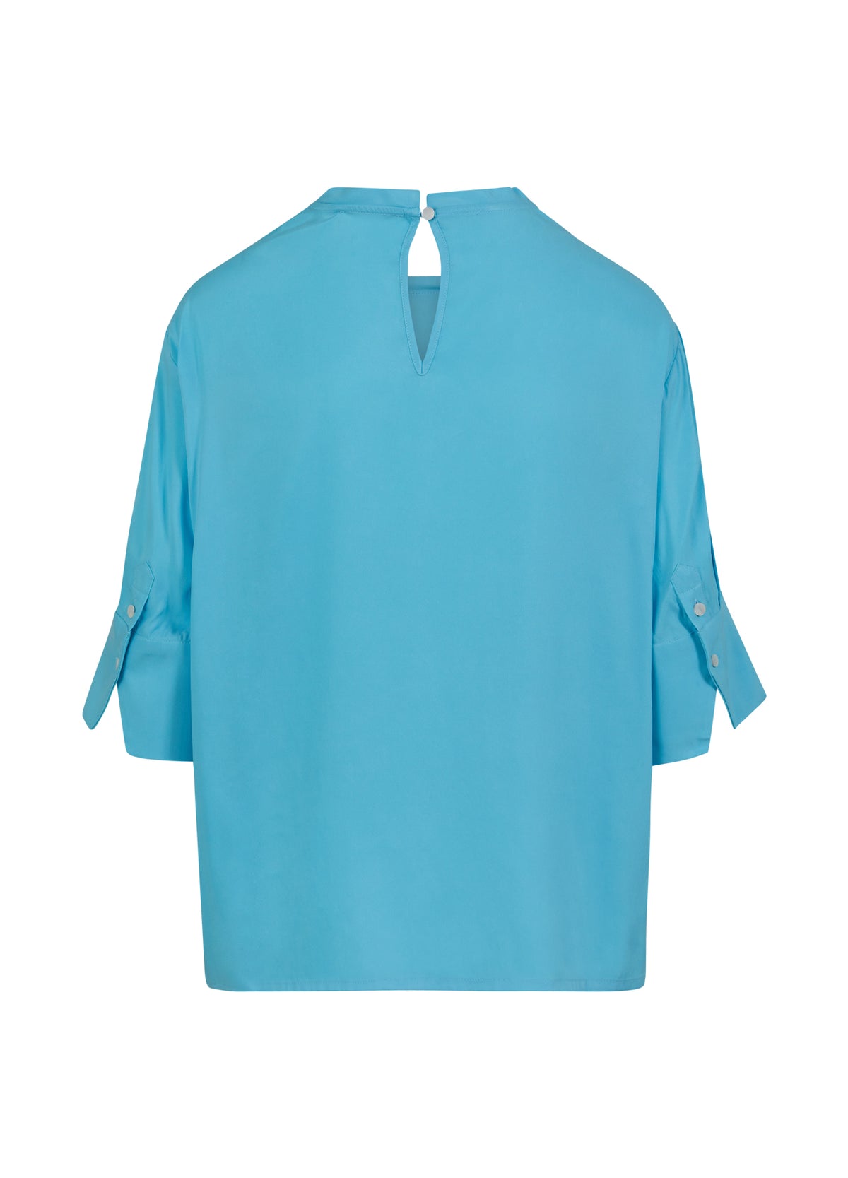 BLOUSE WITH WIDE CUFF - Aqua blue – costercopenhagen.com, image size:1200x1667