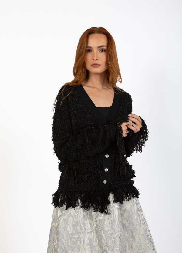 Coster Copenhagen BOUCHLE KNIT CARDIGAN Knitwear Black - 100