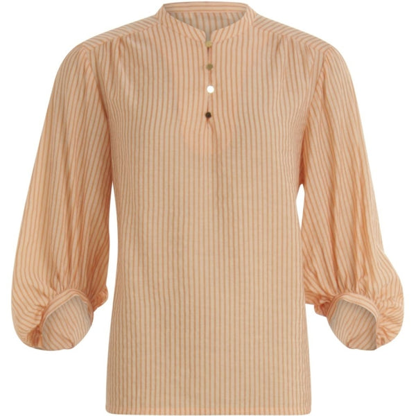 Coster Copenhagen Blouse w. volume at sleeves Shirt/Blouse Exotic orange stripe - 735