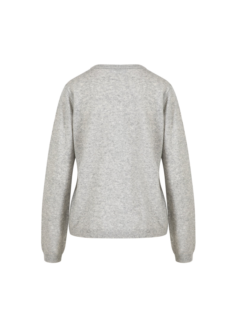 Coster Copenhagen CASHMERE CARDIGAN Knitwear Light grey melange - 129
