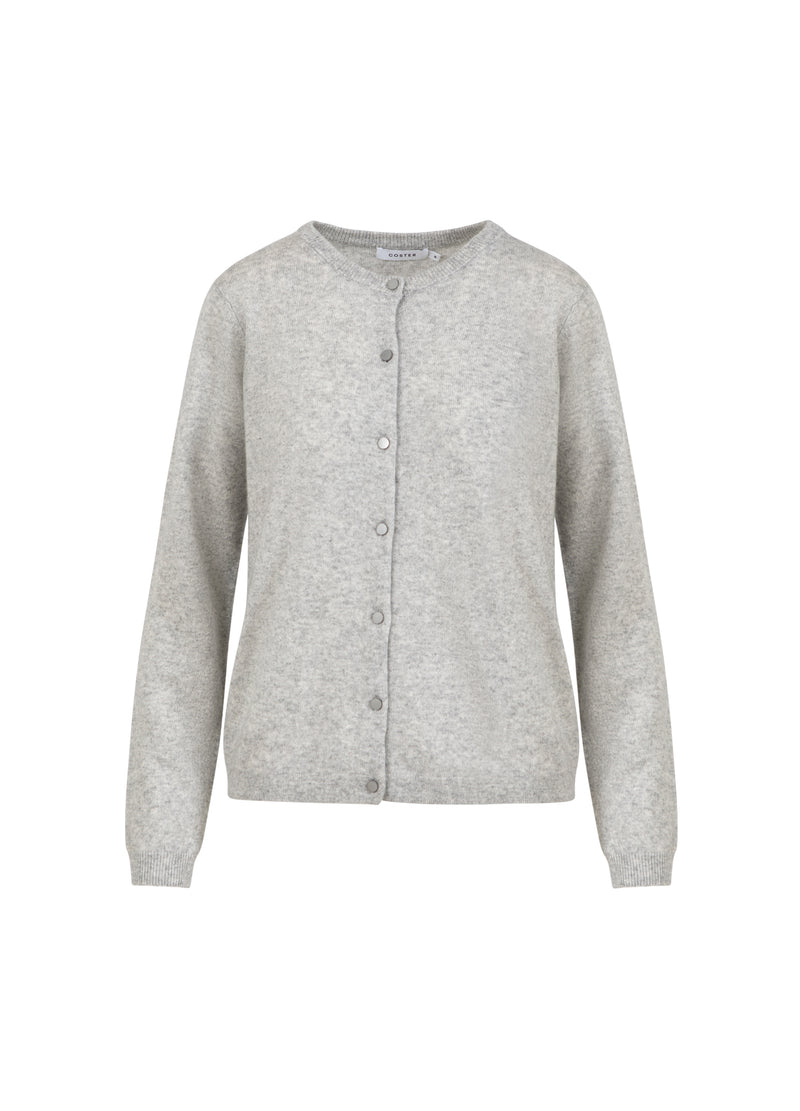 Coster Copenhagen CASHMERE CARDIGAN Knitwear Light grey melange - 129