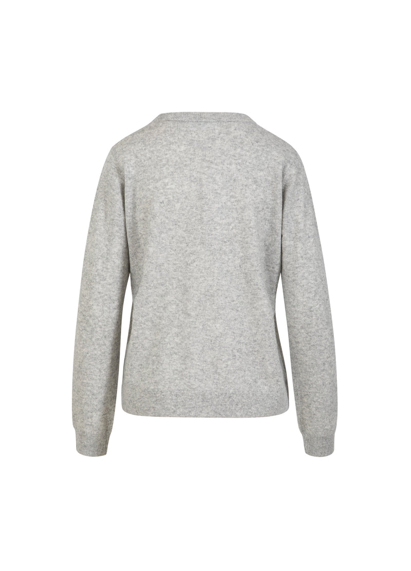 Coster Copenhagen CASHMERE SWEATER Knitwear Light grey melange - 129
