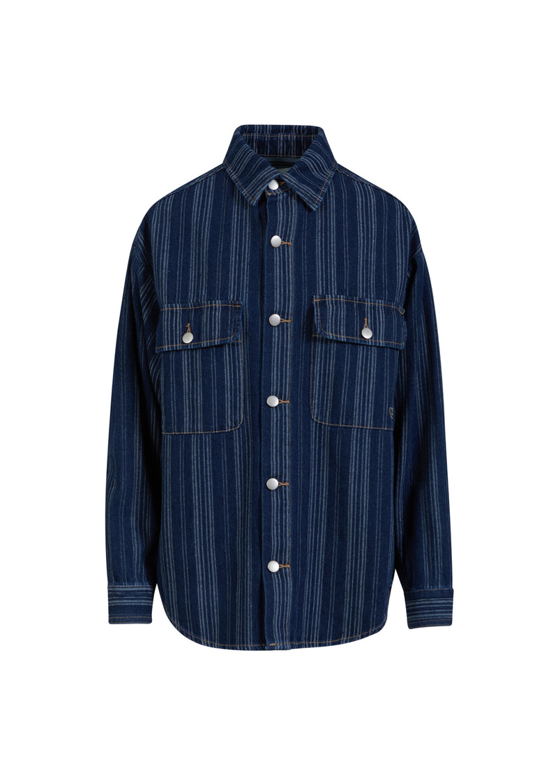 CC Heart CC HEART ALAIA DENIM JACKET Outerwear Dark blue stripe denim - 512