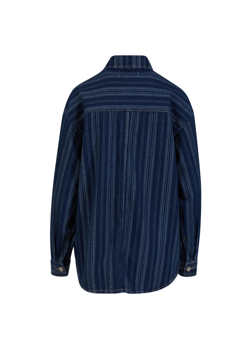 CC Heart CC HEART ALAIA DENIM JACKET Outerwear Dark blue stripe denim - 512