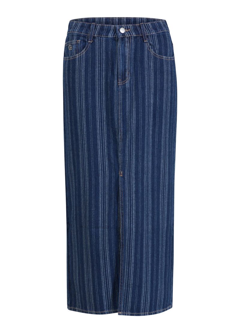 CC Heart CC HEART ALAIA LONG SKIRT Skirt Dark blue stripe denim - 512
