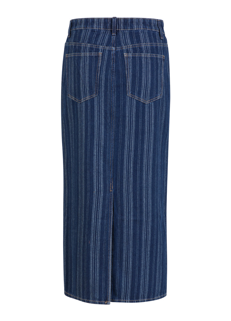 CC Heart CC HEART ALAIA LONG SKIRT Skirt Dark blue stripe denim - 512