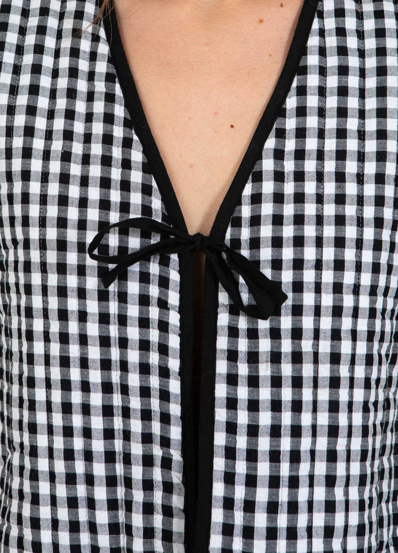 CC Heart CC HEART ALENA QUILTED VEST Vest Black/white check - 146