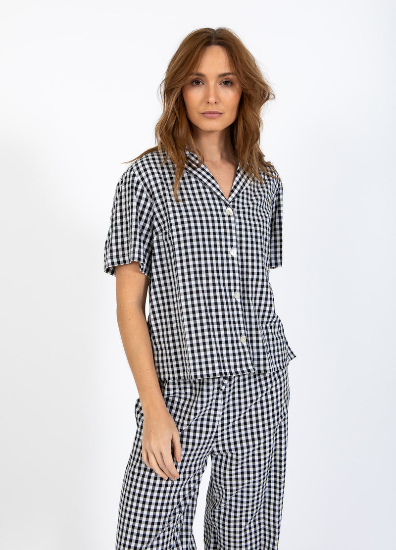 CC Heart CC HEART ALENA SHORT SLEEVED SHIRT Shirt/Blouse Black/white check - 146