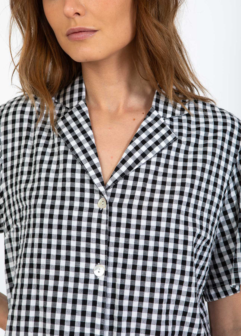 CC Heart CC HEART ALENA SHORT SLEEVED SHIRT Shirt/Blouse Black/white check - 146