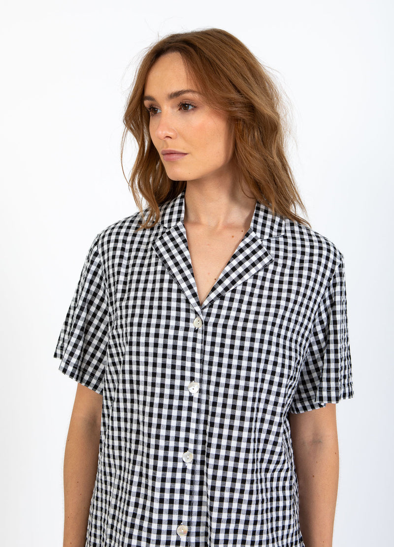 CC Heart CC HEART ALENA SHORT SLEEVED SHIRT Shirt/Blouse Black/white check - 146